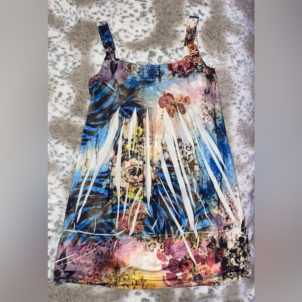 Ocean Blue Floral Dress